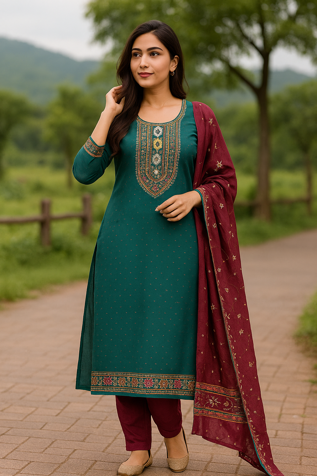 Kurti set with dupatta