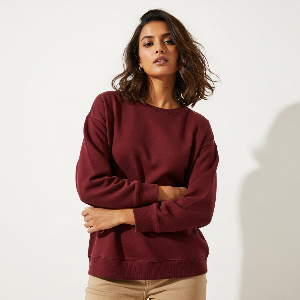 Maroon Oversized sweatshirt