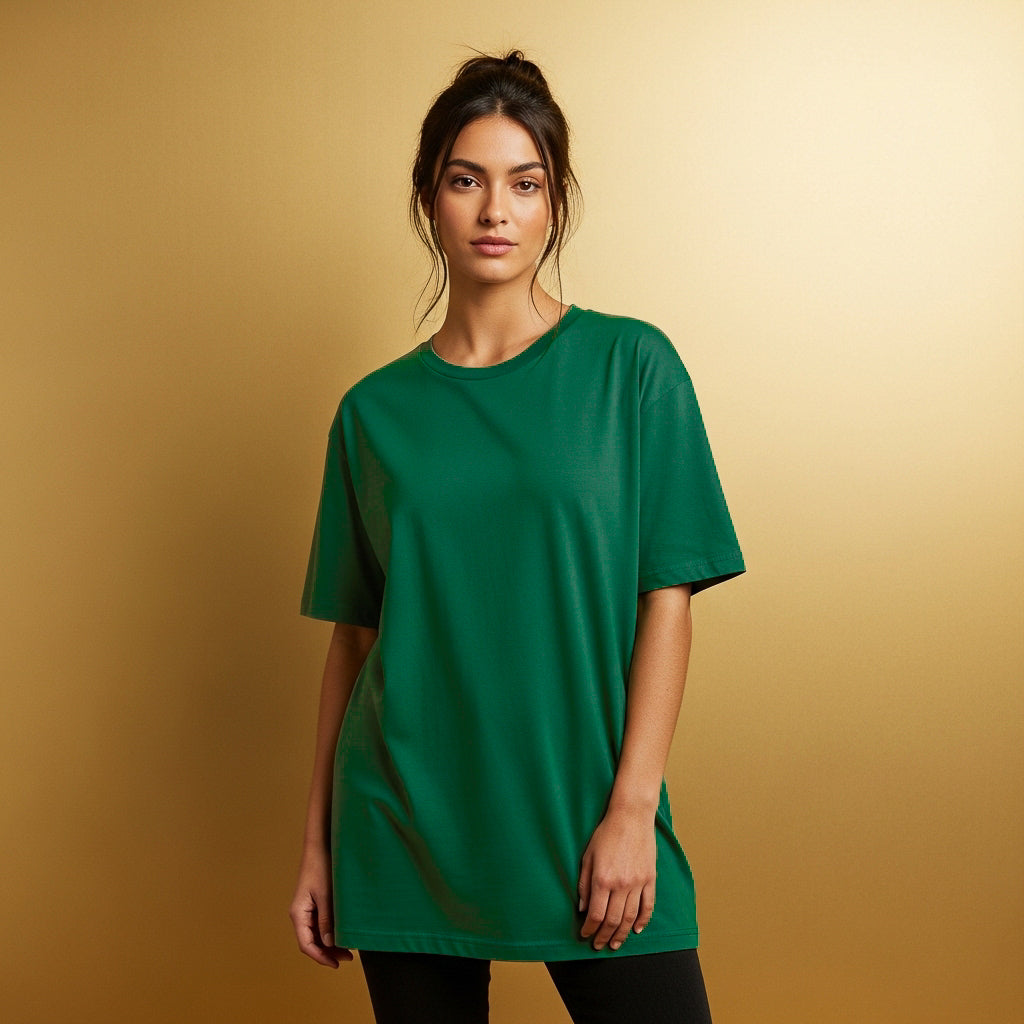 Women's Oversized Green T-Shirt – Effortless Everyday Essential