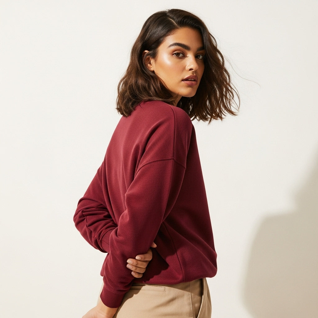 Maroon Oversized sweatshirt