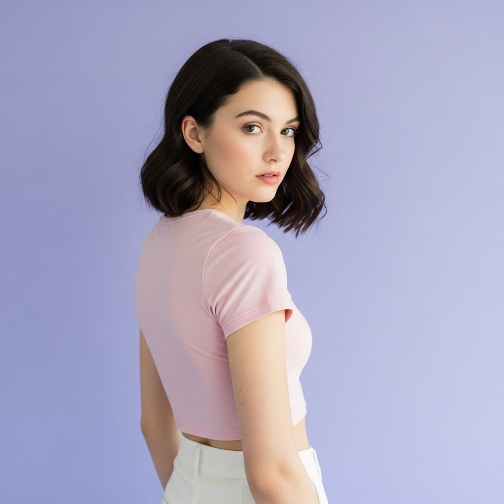 Light Pink Crop Top