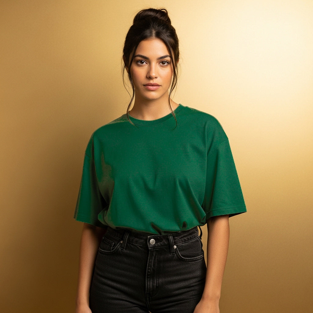Women's Oversized Green T-Shirt – Effortless Everyday Essential