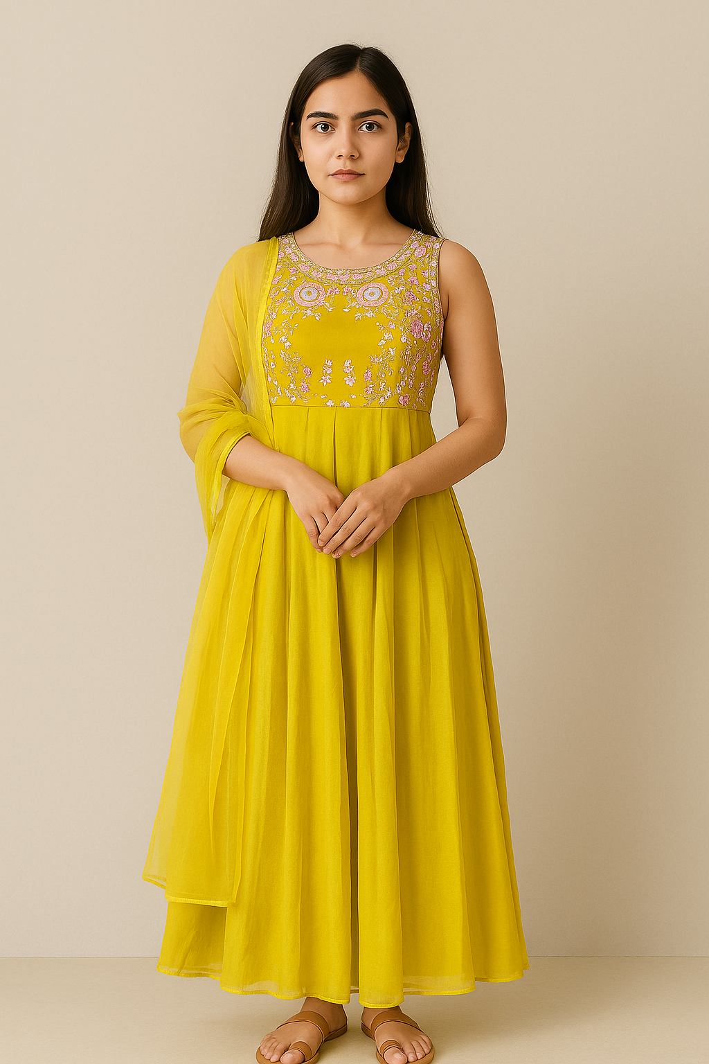 Anarkali with Dupatta