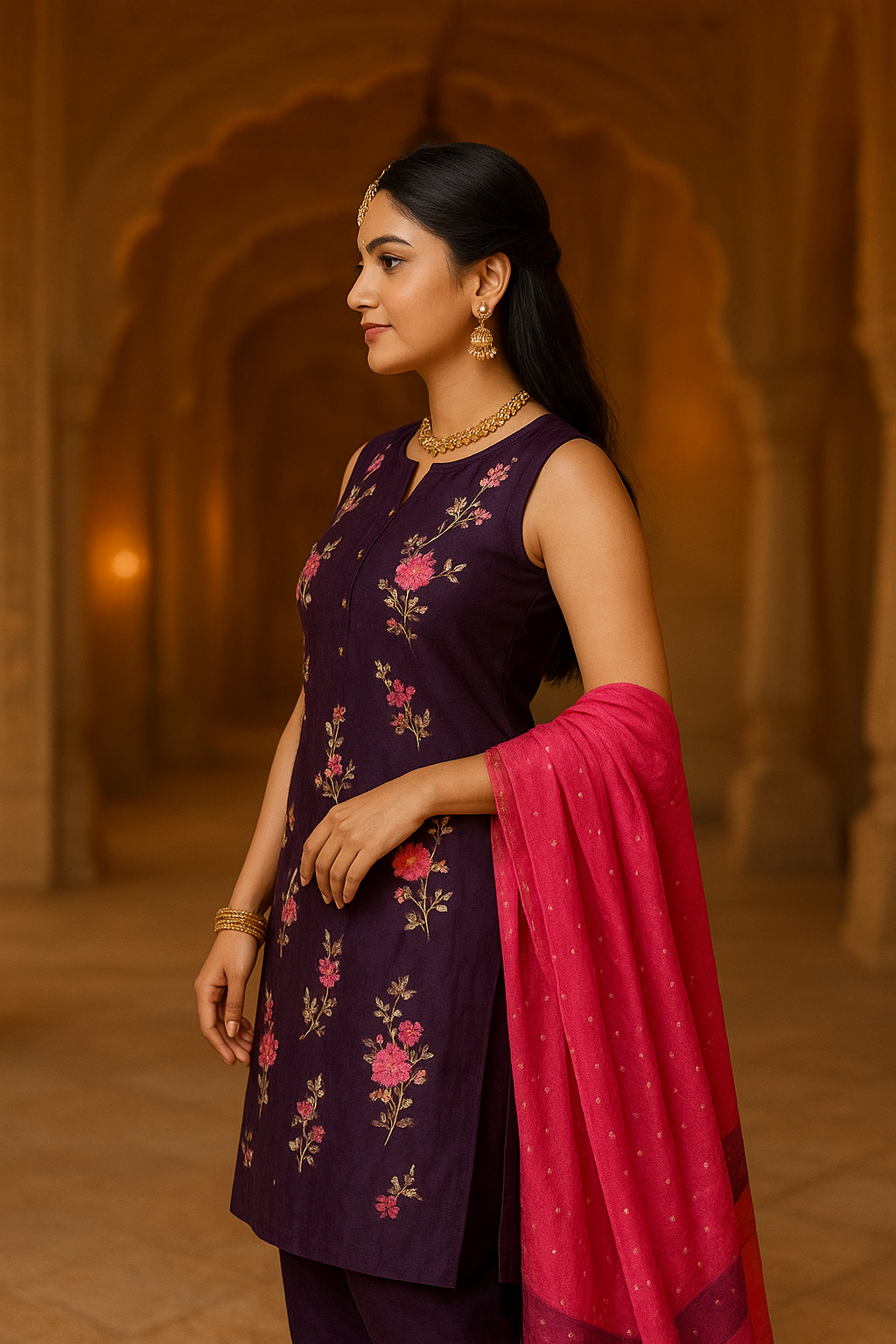 Kuti with Dupatta
