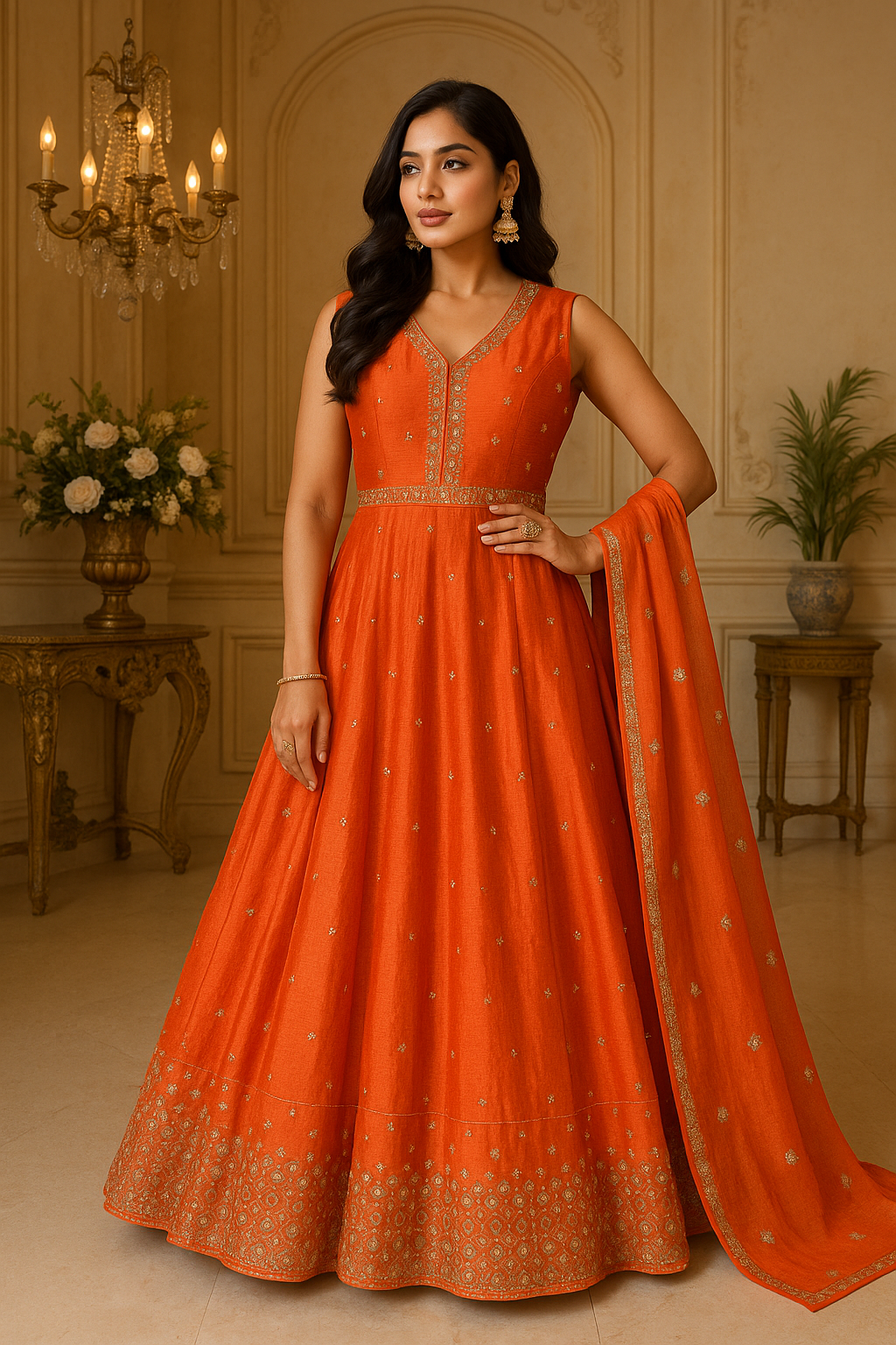 Anarkali Dress With Dupatta