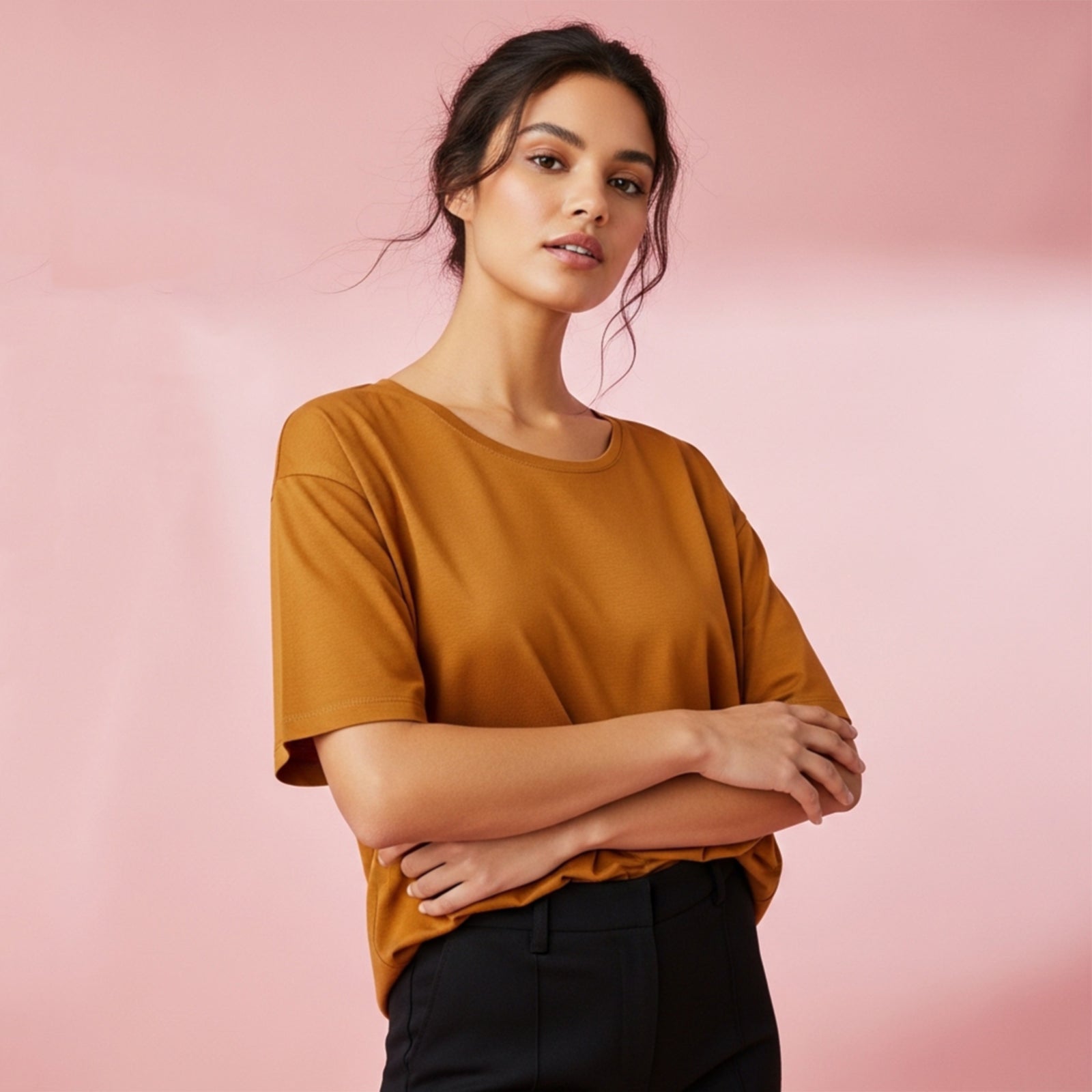Women's Oversized Mustard T-Shirt – Soft & Stylish Everyday Wear

